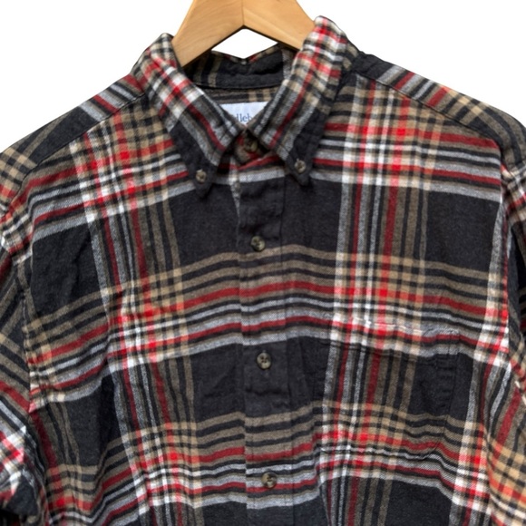 Saddlebred Mens Size  L Clasic Fit Fleece Charcoal Plaid Southern Western - Picture 4 of 11